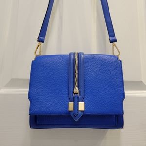 Rebecca Minkoff leather shoulder handbag electric blue